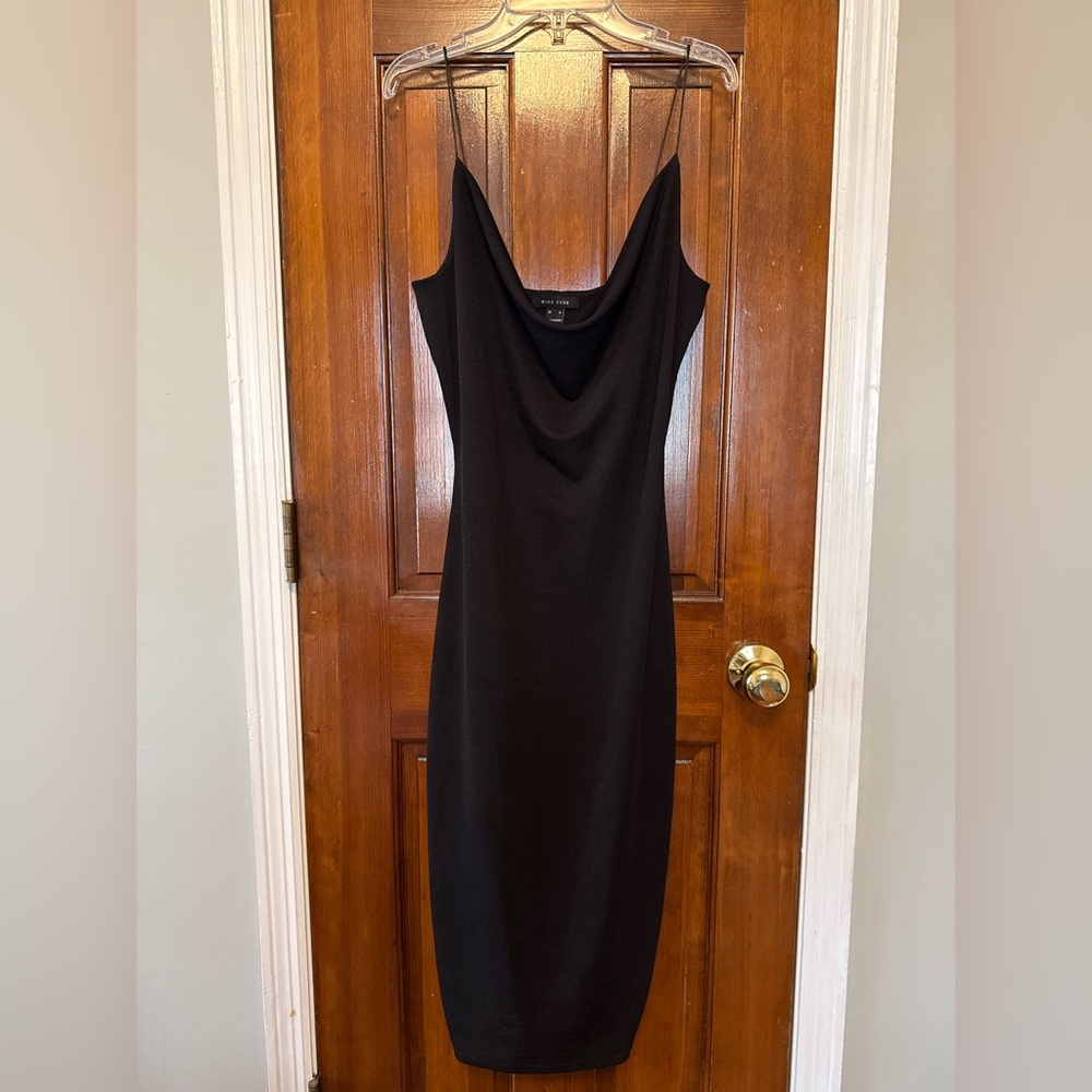Mind Code Black Spaghetti Strap Dress - image 1